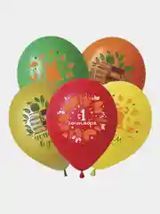 Красный воздушные шары "День знаний", 1 сентября, Осень, Осенние листья, 12"/30 см, 18"/46 см