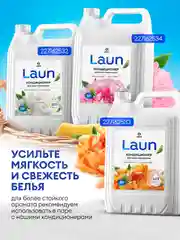 Гель для стирки GRASS, 2 в 1, LAUN, с пятновыводителем, 5 л