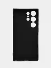 Угольный чехол Samsung Galaxy S24 Ultra / Самсунг Галакси С24 Ультра черный, силиконовый, матовый