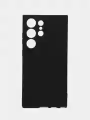 Угольный чехол Samsung Galaxy S24 Ultra / Самсунг Галакси С24 Ультра черный, силиконовый, матовый