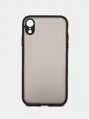 Угольный iphone XR чехол матовый с цветными кнопками