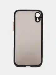 Угольный iphone XR чехол матовый с цветными кнопками