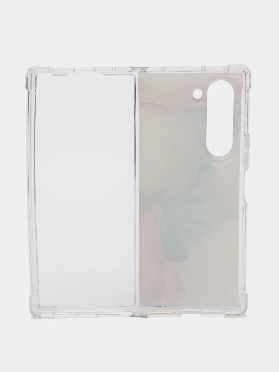 Ледяной чехол на Samsung Galaxy Z Fold 6 / Самсунг Z Fold 6 прозрачный, с принтом, защита камеры
