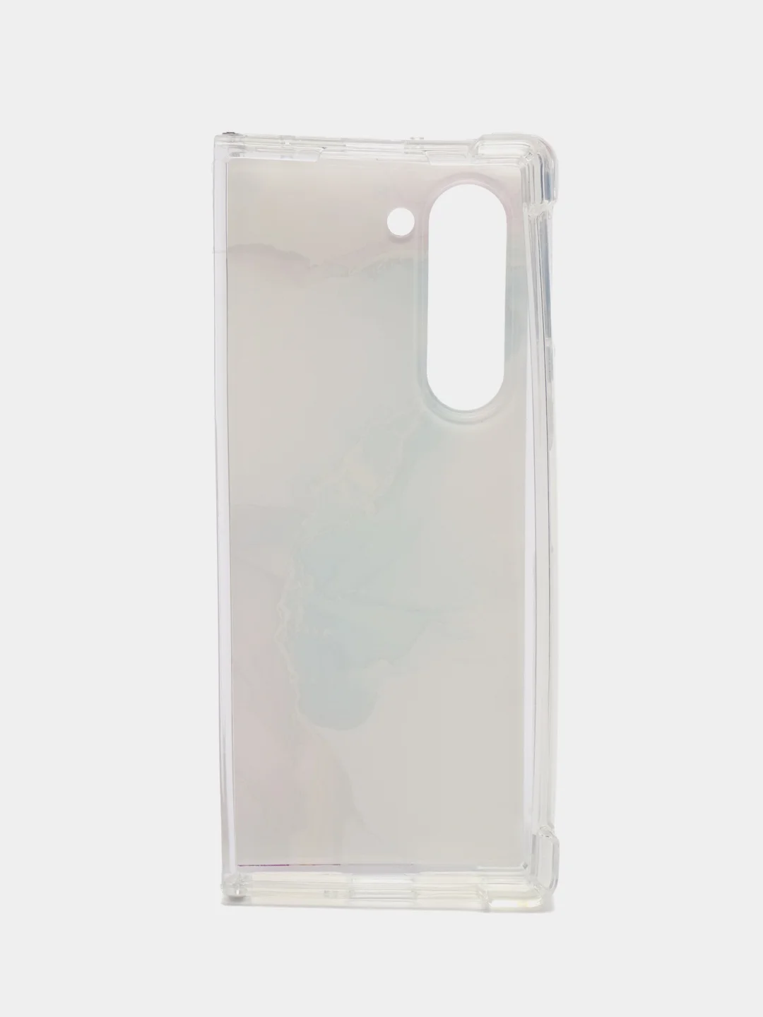 Ледяной чехол на Samsung Galaxy Z Fold 6 / Самсунг Z Fold 6 прозрачный, с принтом, защита камеры