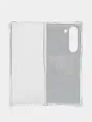 Тёмно-коричневый чехол на Samsung Galaxy Z Fold 6 / Самсунг Z Fold 6 прозрачный, с принтом, защита камеры