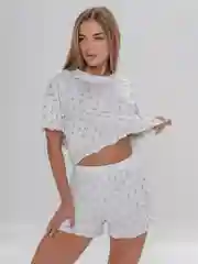 Пижама с шортами и футболкой трикотажная