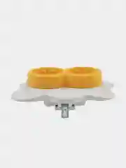 Розетка двойная KRANZ HAPPY Яичница, скрытой установки, с заземлением и защитными шторками