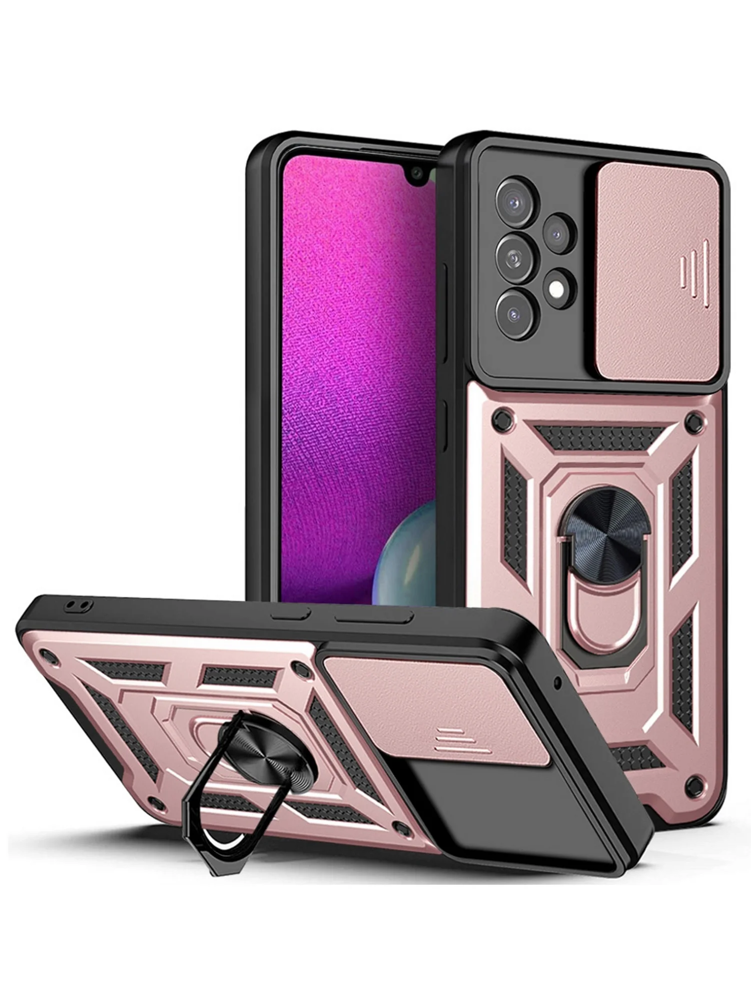 Красный чехол противоударный armors для Samsung A33 5G / Самсунг А33 5G с защитой камеры
