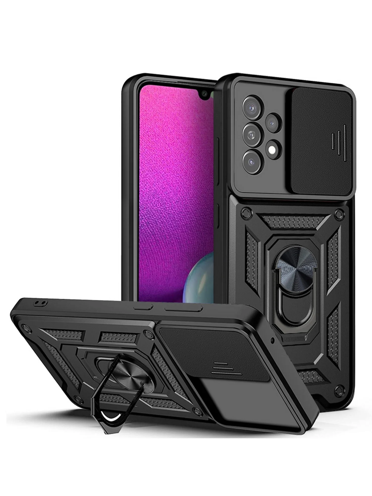 Черный чехол противоударный armors для Samsung A33 5G / Самсунг А33 5G с защитой камеры