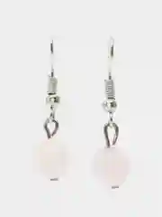Серьги розовый кварц