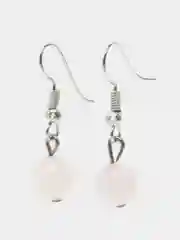 Серьги розовый кварц