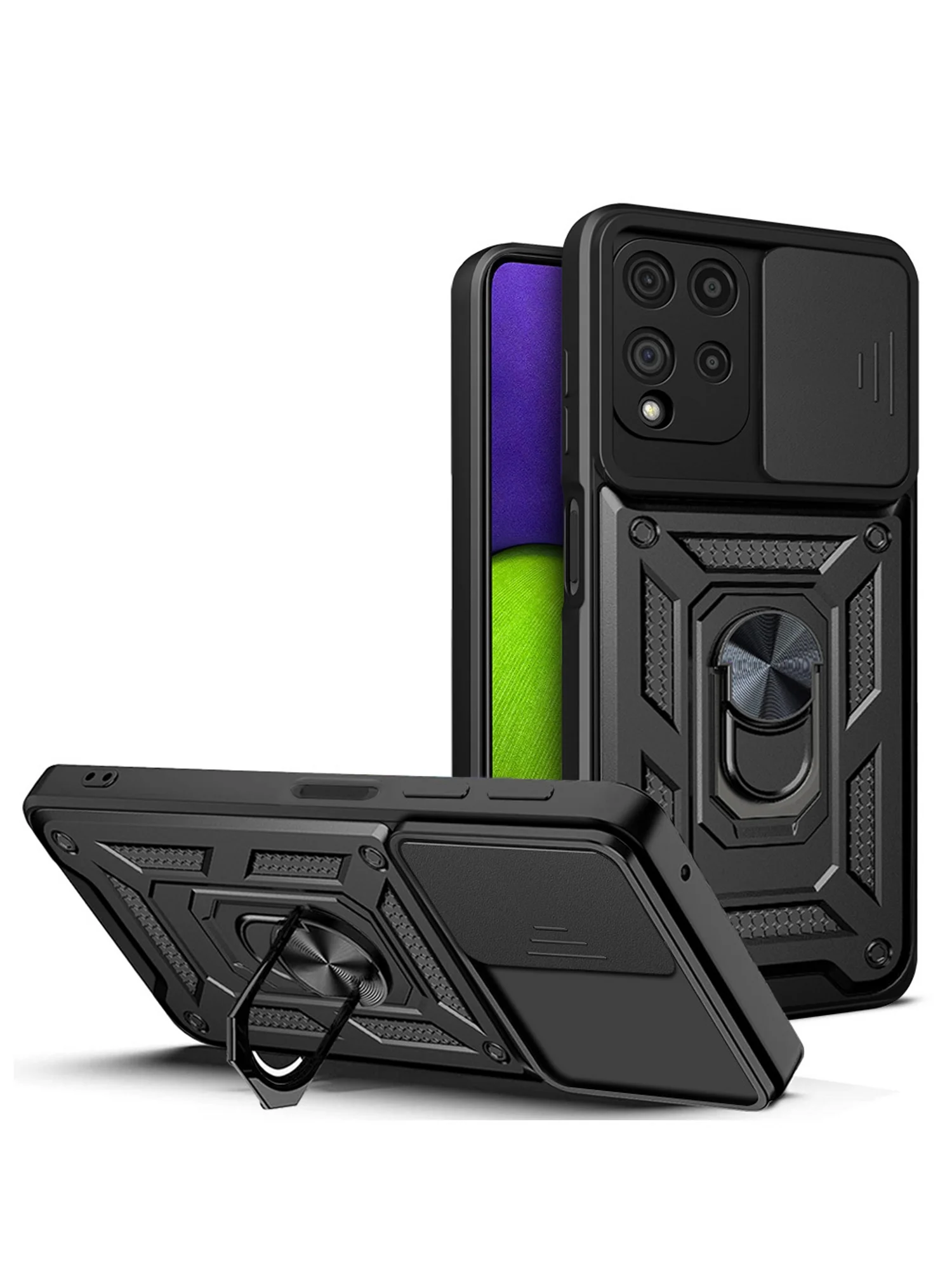 Темно-синий чехол противоударный armors для Samsung A22 4G и M22 и M32 / Самсунг А22 и М22 и М32
