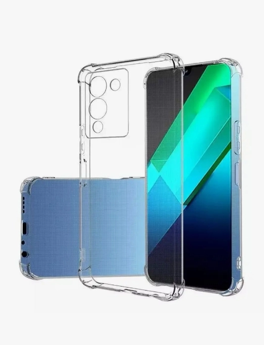 Чехол для Infinix Note 12, с усиленными углами, силиконовый, прозрачный