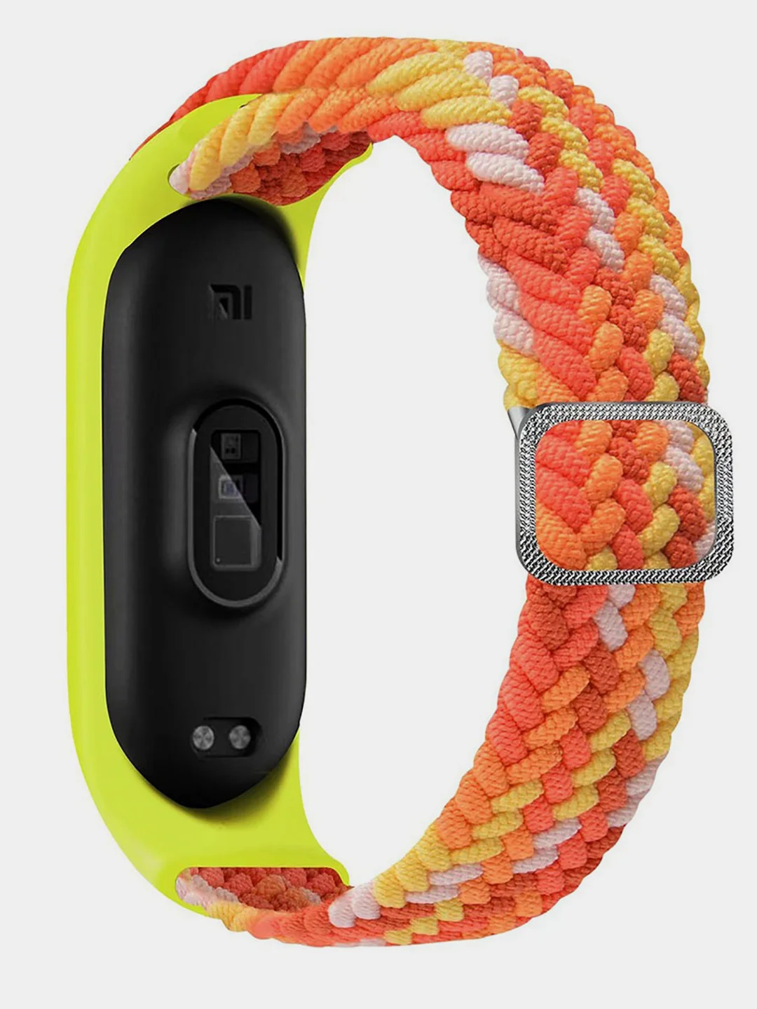 Желтый ремешок матерчатый с пряжкой, для Xiaomi Mi Band 3, 4, 5, 6, 7