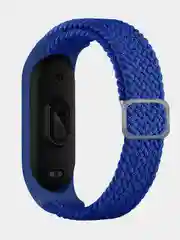 Синий ремешок матерчатый с пряжкой, для Xiaomi Mi Band 3, 4, 5, 6, 7