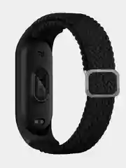 Черный ремешок матерчатый с пряжкой, для Xiaomi Mi Band 3, 4, 5, 6, 7