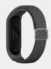 Серый ремешок матерчатый с пряжкой, для Xiaomi Mi Band 3, 4, 5, 6, 7