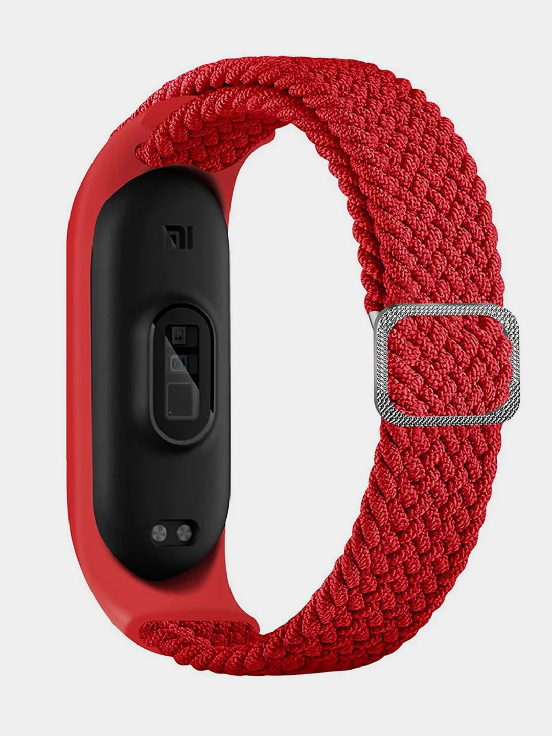 Красный ремешок матерчатый с пряжкой, для Xiaomi Mi Band 3, 4, 5, 6, 7