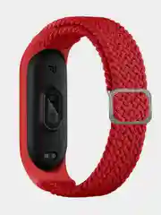 Красный ремешок матерчатый с пряжкой, для Xiaomi Mi Band 3, 4, 5, 6, 7