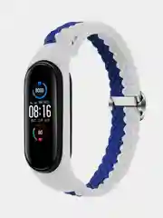 Голубой ремешок матерчатый с пряжкой, для Xiaomi Mi Band 3, 4, 5, 6, 7