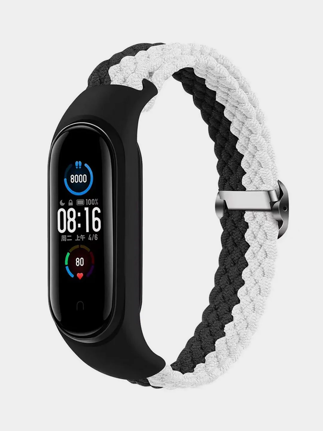 Белый ремешок матерчатый с пряжкой, для Xiaomi Mi Band 3, 4, 5, 6, 7
