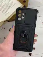 Черный чехол противоударный armors для Samsung A32 4G / Самсунг А32 с защитой камеры