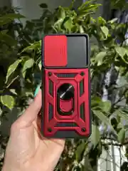 Красный чехол противоударный armors для Samsung A12 и M12 / Самсунг А12 и М12 с защитой камеры