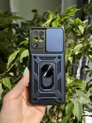 Темно-синий чехол противоударный armors для Samsung A12 и M12 / Самсунг А12 и М12 с защитой камеры