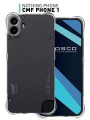 Чехол для Nothing CMF Phone 1 противоударный силиконовый ROSCO прозрачный, усиленные углы