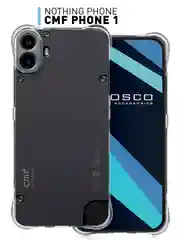 Чехол для Nothing CMF Phone 1 противоударный силиконовый ROSCO прозрачный, усиленные углы