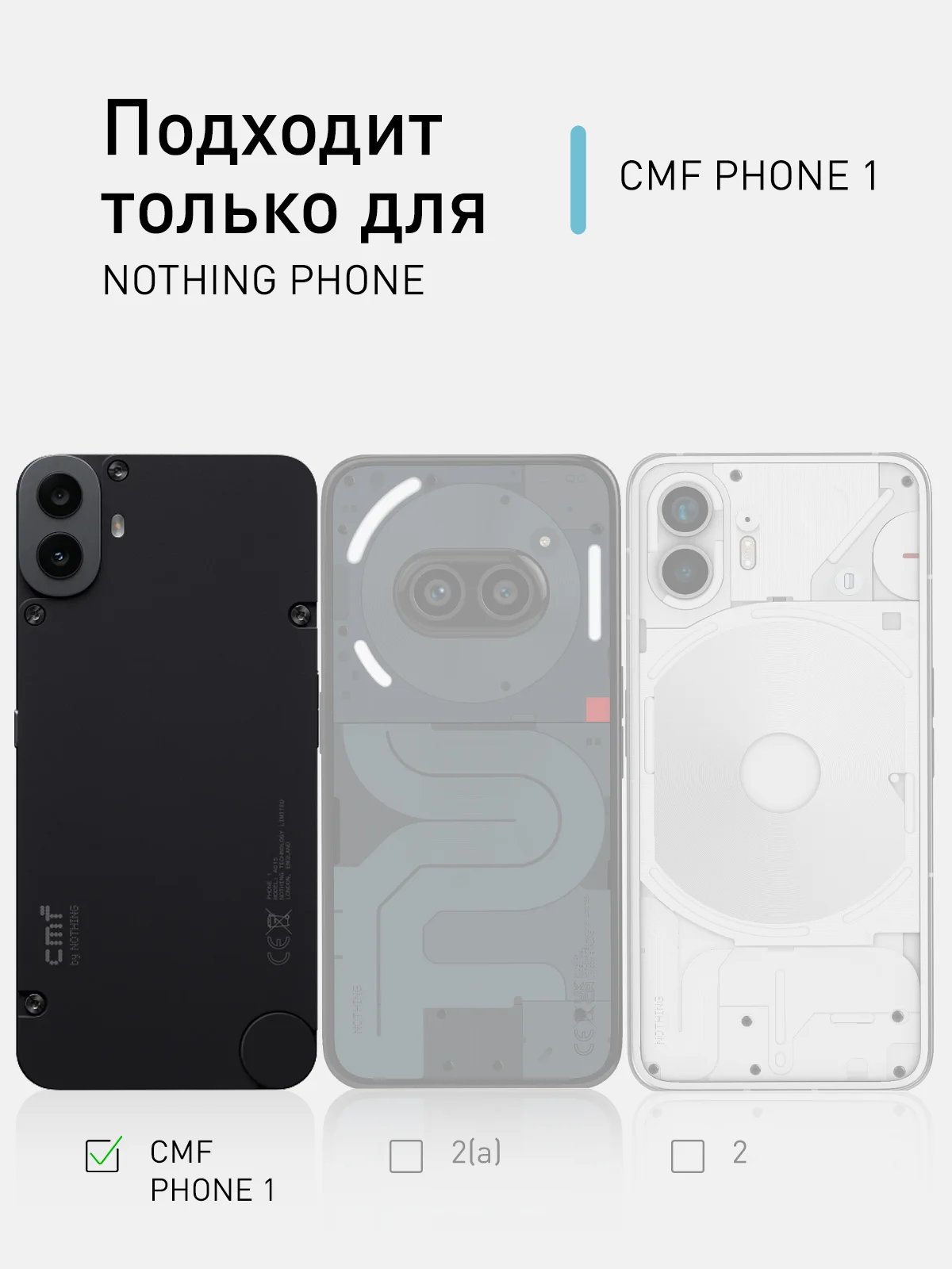 Прозрачный чехол для Nothing CMF Phone 1 противоударный силиконовый ROSCO прозрачный, усиленные углы