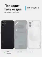 Прозрачный чехол для Nothing CMF Phone 1 противоударный силиконовый ROSCO прозрачный, усиленные углы