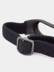 Черный ремешок матерчатый с пряжкой, для Xiaomi Mi Band 3, 4, 5, 6, 7