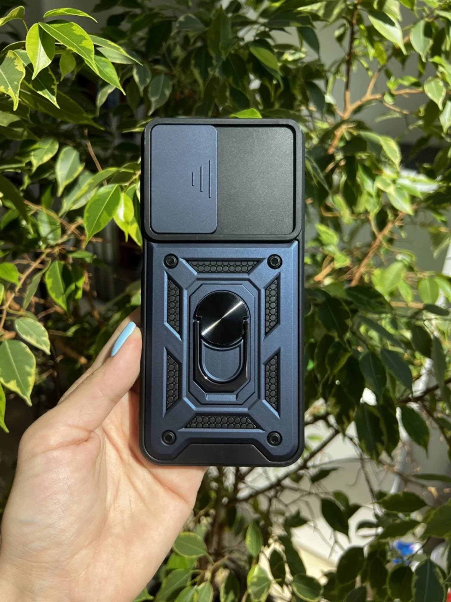 Темно-синий чехол противоударный armors для Samsung A23 4G / Самсунг А23 4G с защитой камеры