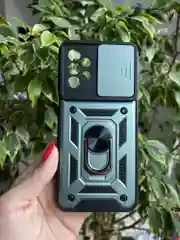 Зеленый чехол противоударный armors для Samsung A23 4G / Самсунг А23 4G с защитой камеры