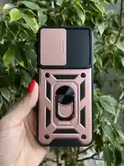 Розовый чехол противоударный armors для Samsung A23 4G / Самсунг А23 4G с защитой камеры