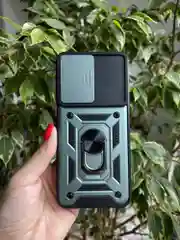 Зеленый чехол противоударный armors для Samsung A13 4G / Самсунг А13 4G с защитой камеры