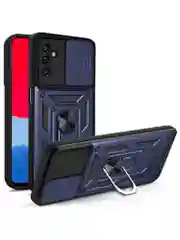 Темно-синий чехол противоударный armors для Samsung A04S / Самсунг А04S с защитой камеры