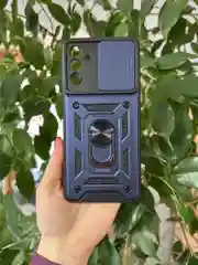 Темно-синий чехол противоударный armors для Samsung A04S / Самсунг А04S с защитой камеры