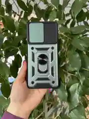 Зеленый чехол противоударный armors для Samsung A04S / Самсунг А04S с защитой камеры