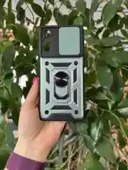 Зеленый чехол противоударный armors для Samsung A04S / Самсунг А04S с защитой камеры