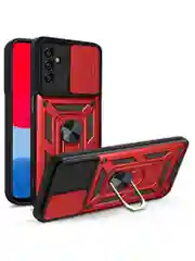 Красный чехол противоударный armors для Samsung A04S / Самсунг А04S с защитой камеры