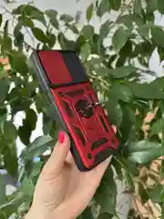 Красный чехол противоударный armors для Samsung A04S / Самсунг А04S с защитой камеры