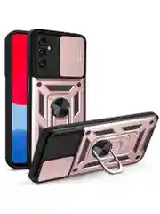 Розовый чехол противоударный armors для Samsung A04S / Самсунг А04S с защитой камеры