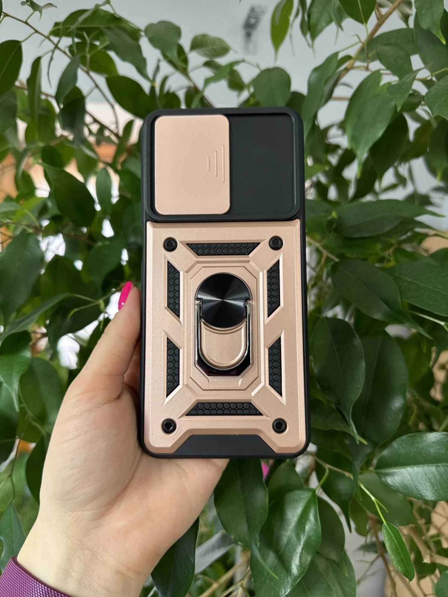 Розовый чехол противоударный armors для Samsung A04S / Самсунг А04S с защитой камеры