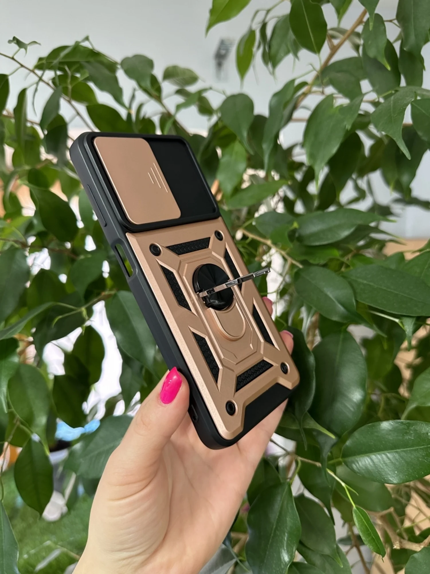 Розовый чехол противоударный armors для Samsung A04S / Самсунг А04S с защитой камеры