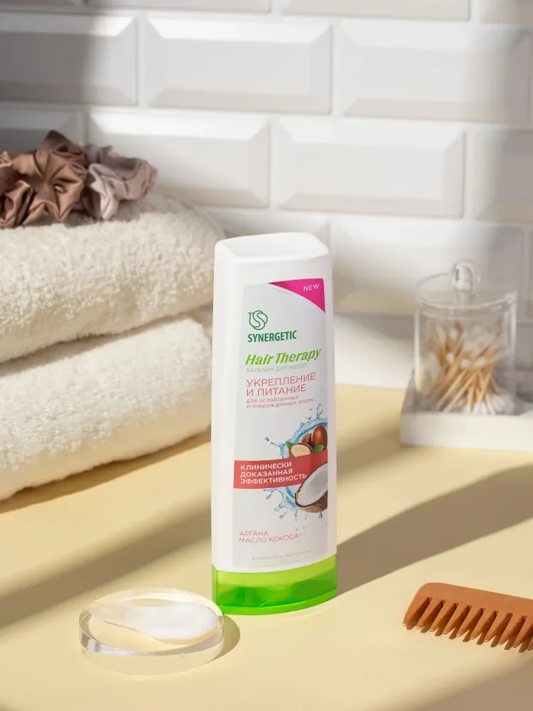 Бальзам для волос SYNERGETIC "Укрепление и питание" HAIR THERAPY, 360 мл