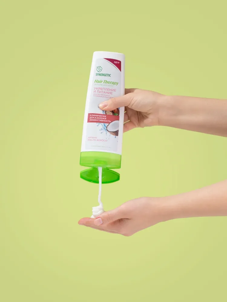 Бальзам для волос SYNERGETIC "Укрепление и питание" HAIR THERAPY, 360 мл