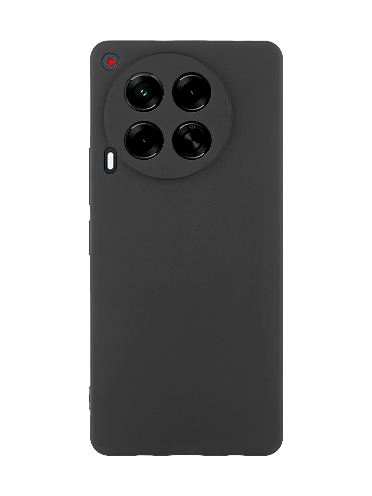 Черный чехол для Tecno Camon 30, 30 5G силиконовый BROSCORP матовый/ прозрачный с защитой камер