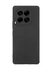 Черный чехол для Tecno Camon 30, 30 5G силиконовый BROSCORP матовый/ прозрачный с защитой камер